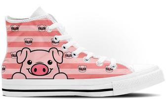 Piggy Doodle High Tops Canvas Shoes - Monsterry