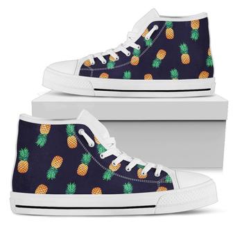 Pineapple Pattern Women High Top Shoes - Monsterry