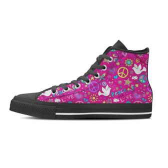 Pink Hippie Women's High Top Shoes - Monsterry AU