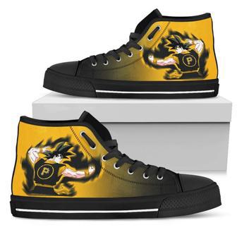 Pittsburgh Pirates Goku Saiyan Power High Top Shoes | Favorety