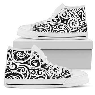 Polynesian Traditional Tribal Men High Top Shoes - Monsterry