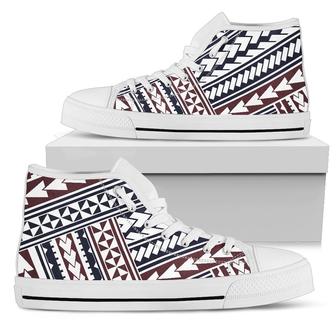 Polynesian Tribal Line Women High Top Shoes - Monsterry UK