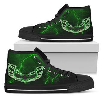 Pontiac Firebird Thunder High Top Shoes Green | Favorety