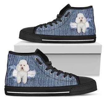 Poodle Break The Wall High Top Shoes - Monsterry