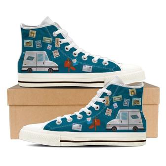 Postal Worker High Top Shoes Sneakers - Monsterry AU