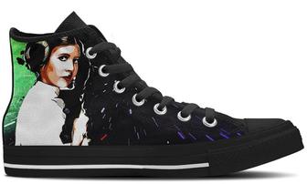 Princess Leia High Tops Canvas Shoes - Monsterry
