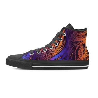 Psychedelic Abstract Men's High Top Shoes - Monsterry AU
