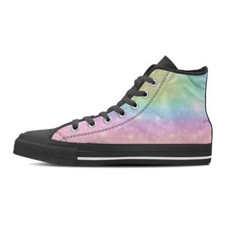 Psychedelic Trippy Holographic Men's High Top Shoes - Monsterry AU