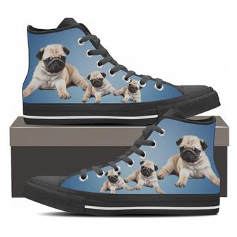 Pugs Canvas High Top Shoes - Monsterry