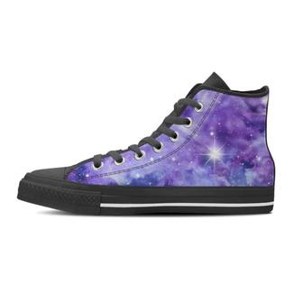 Purple Universe Galaxy Women's High Top Shoes - Monsterry UK