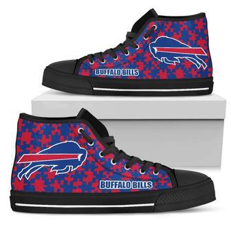 Puzzle Logo With Buffalo Bills High Top Shoes | Favorety