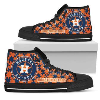 Puzzle Logo With Houston Astros High Top Shoes | Favorety CA