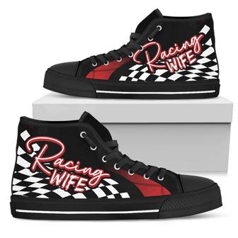 Racing Wife High Top Shoes - Monsterry