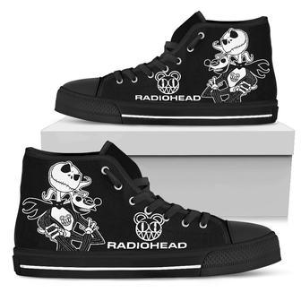 Radiohead Sneakers Jack Skellington High Top Shoes Music Fan High Top Shoes | Favorety DE