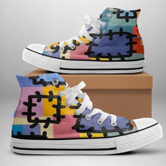 Rainbow custom high top Shoes, Sneaker - Monsterry AU