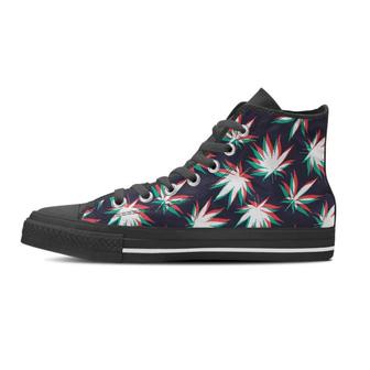 Reggae Leaf Psychedelic Men's High Top Shoes - Monsterry AU