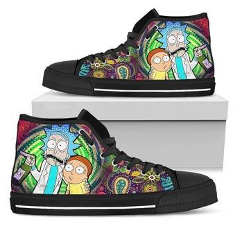 Rick And Morty Sneakers High Top Shoes Funny For Fan | Favorety DE