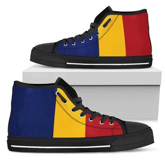 Romania High Top Shoes Original Flag - Monsterry