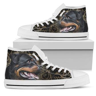 Rottweiler Lovers Men's High Top Shoes - Monsterry AU