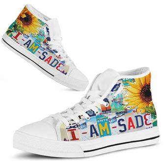 Sade License Plate High Top Shoes - Monsterry