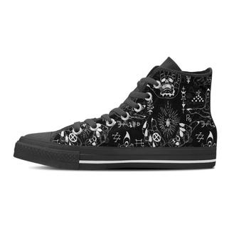 Satanic Gothic Witch Women's High Top Shoes - Monsterry UK