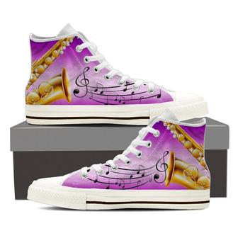 Saxophone High Top Shoes Sneakers - Monsterry CA