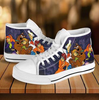 Scooby Doo Painted High Top Scooby Doo Custom High Top Shaggy Print Shoes Daphne Cartoon Shoes Mystery | Favorety DE