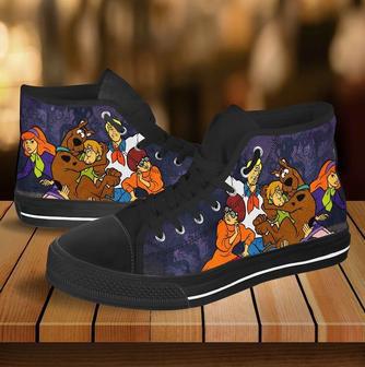 Scooby Doo Painted High Top Scooby Doo Custom High Top Shaggy Print Shoes Daphne Cartoon Shoes Mystery | Favorety AU