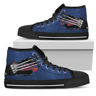 Scratch Of The Wolf Atlanta Braves High Top Shoes | Favorety