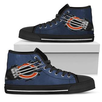 Scratch Of The Wolf Chicago Bears High Top Shoes | Favorety