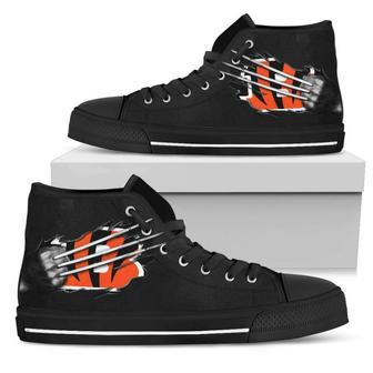 Scratch Of The Wolf Cincinnati Bengals High Top Shoes | Favorety UK