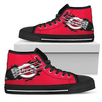 Scratch Of The Wolf Cincinnati Reds High Top Shoes | Favorety UK