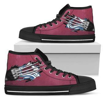 Scratch Of The Wolf Colorado Avalanche High Top Shoes | Favorety