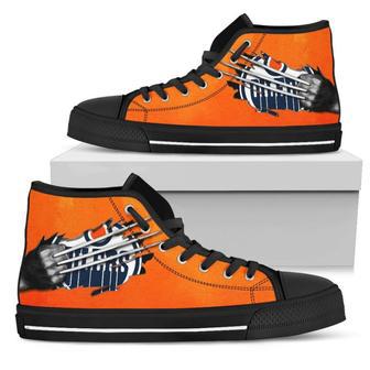 Scratch Of The Wolf Edmonton Oilers High Top Shoes | Favorety