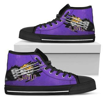 Scratch Of The Wolf LSU Tigers High Top Shoes | Favorety AU