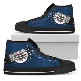 Scratch Of The Wolf Winnipeg Jets High Top Shoes | Favorety CA