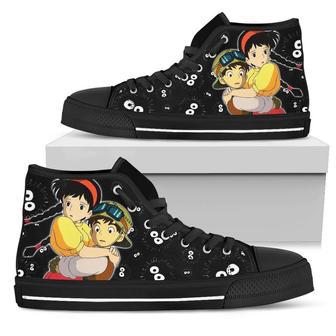 Sheeta And Pazu Sneakers Castle In The Sky High Top Shoes Ghibli Fan High Top Shoes | Favorety DE