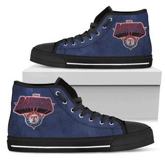 Simple Logo Texas Rangers High Top Shoes | Favorety UK