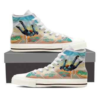 Skydiving High Top Shoes Sneakers - Monsterry