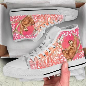 Sloth Mama High Top Shoes - Monsterry