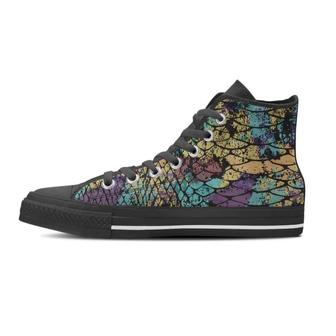 Snakeskin Reptile Men's High Top Shoes - Monsterry AU