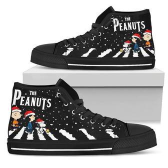 Snoopy Christmas High Top For Man And Women Custom Canvas High Top Shoes Dh | Favorety DE