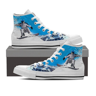 Snowboard High Top Shoes Sneakers - Monsterry