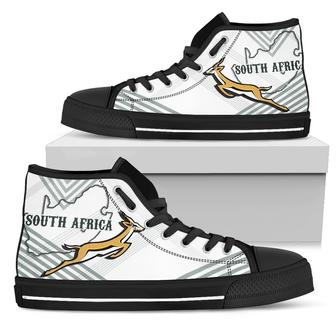 South Africa Springboks High Top Shoes - Monsterry