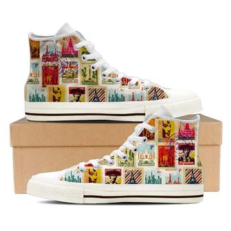 Stamp Collector High Top Shoes Sneakers - Monsterry DE