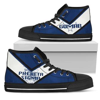 Stars Phi Beta Sigma High Top Shoes - Monsterry