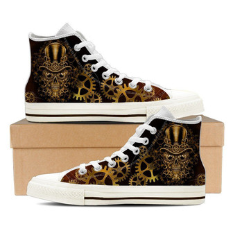 Steampunk High Top Shoes Sneakers - Monsterry