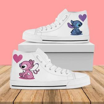 Stitch And Angel High Top Shoes | Favorety AU