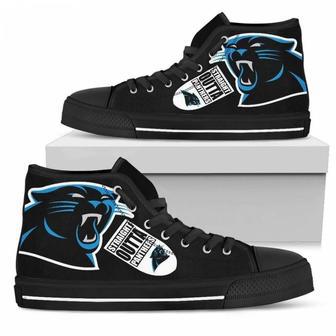 Straight Outta Carolina Panthers High Top Shoes | Favorety