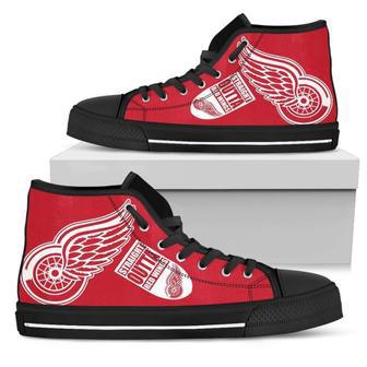 Straight Outta Detroit Red Wings High Top Shoes | Favorety CA